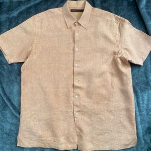 Perry Ellis Linen Short Sleeve XL Shirt